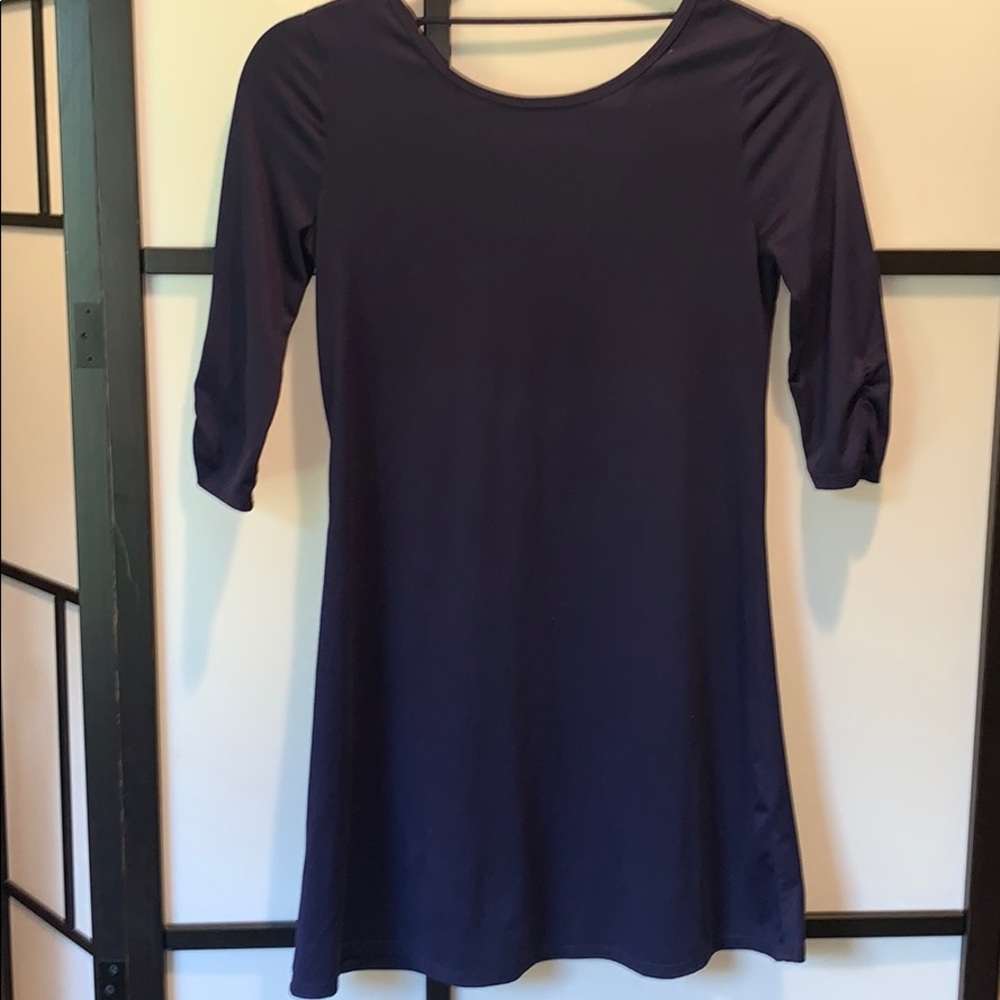 Girls Navy Blue Knee Length Dress 10/12